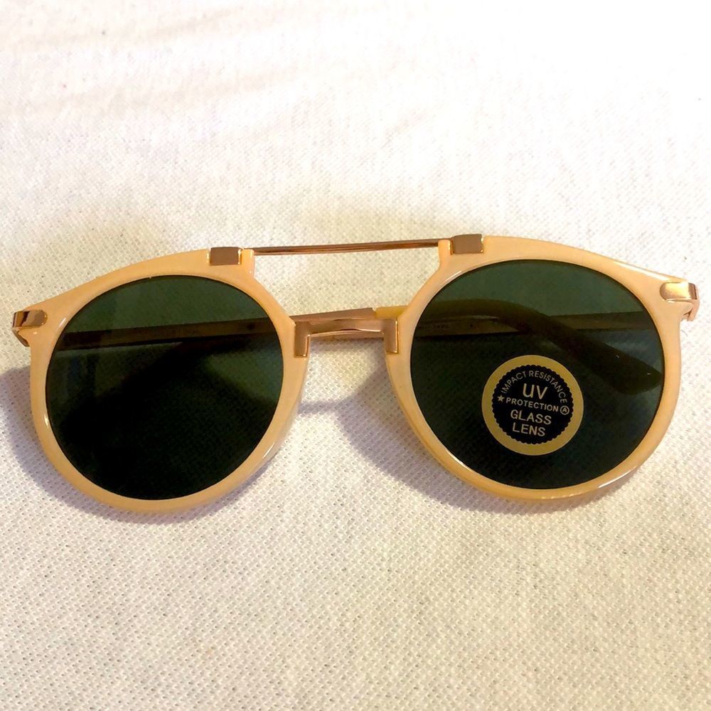 New cream frame sunglasses